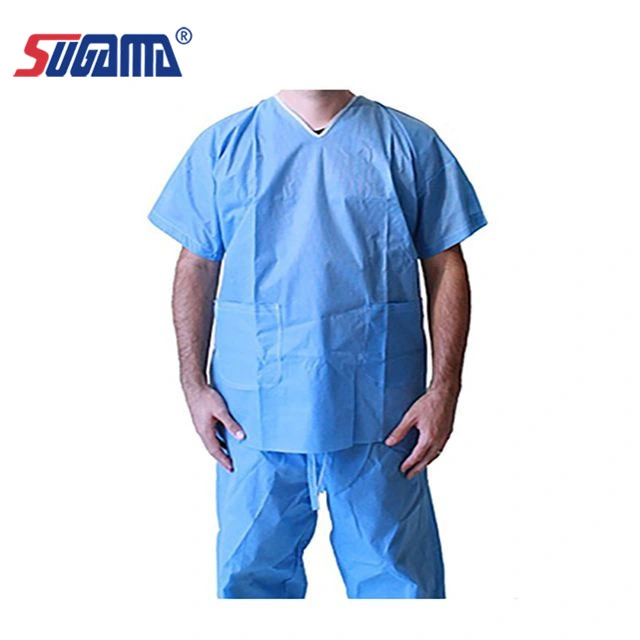 Disposable Different Colors Scrub Suit Set Pants and Tops in a Set